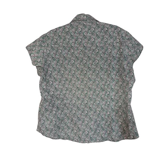 Cowgirl Legend Western Shirt XL Short Sleeve Snap Front Western Pattern - Picture 2 of 6